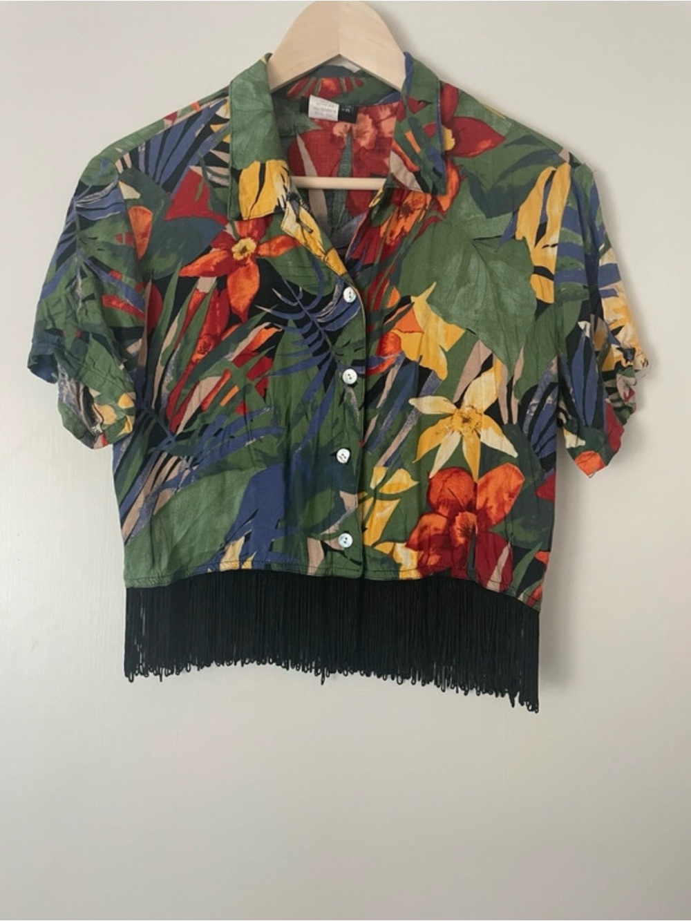 Vintage Roughrider Tropical Button-Up Shirt